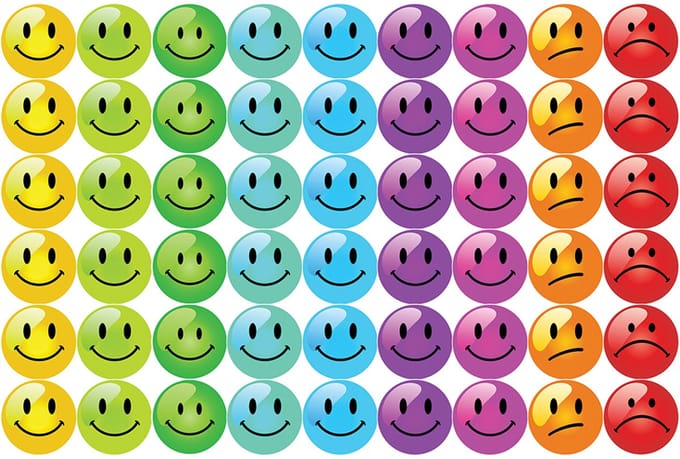Smiley Beloningsstickers - 5 Stickervellen - 270 Stickers - Emotie Stickers