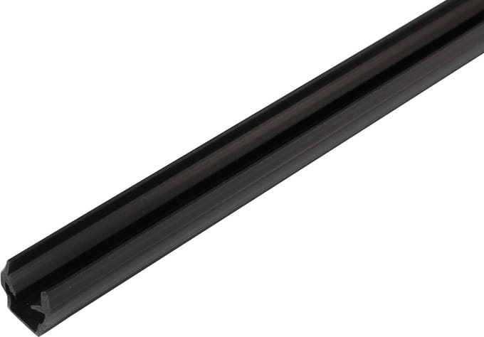 Afdekprofiel Zwart voor Groef 6 (Type I) - 1 Meter