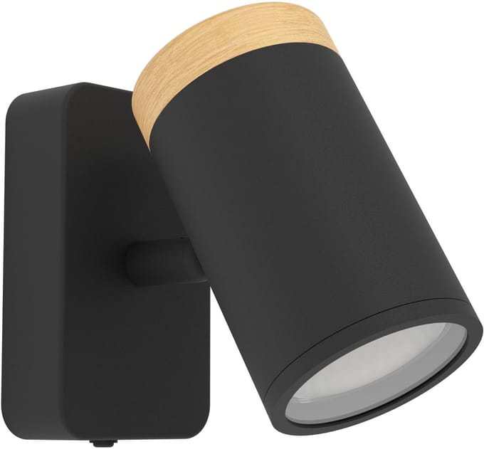 EGLO Consuma Spot - Badkamer - GU10 - 11 cm - Zwart/Bruin