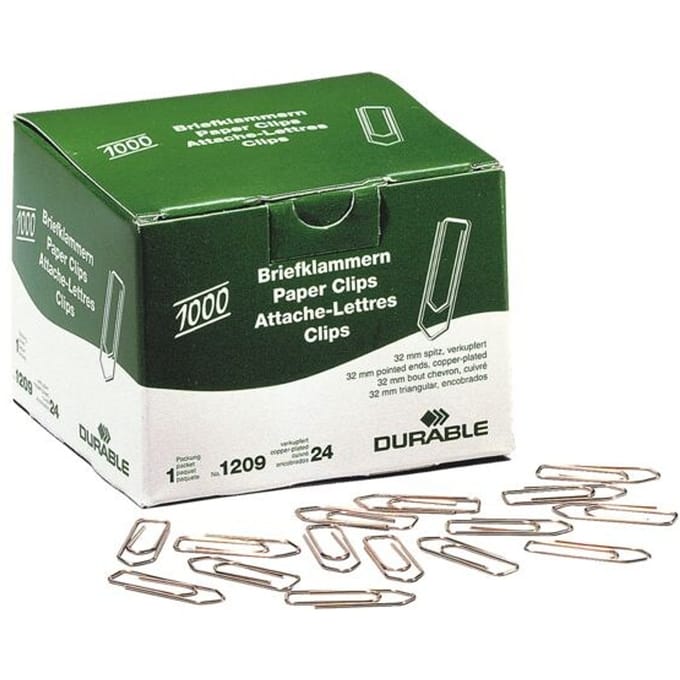 Paperclips »1209-24« 32mm, verkopert, 1000 stuks