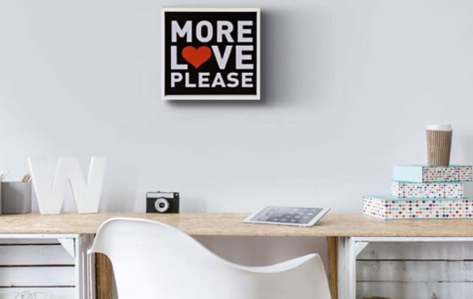 LIGHT BOX MEDIUM MORE LOVE-DREAM-BE HAPPY