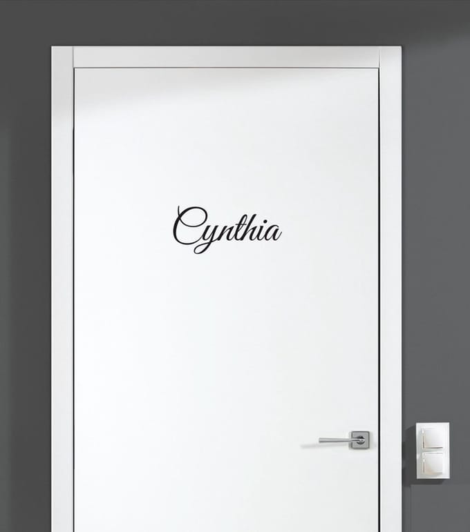 Deursticker Met Naam - Cynthia