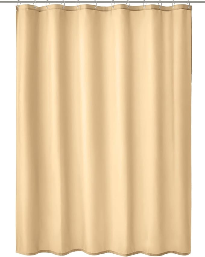 Famanu – Douchegordijn naturel 120 x 200 cm – polyester (minimalistisch)
