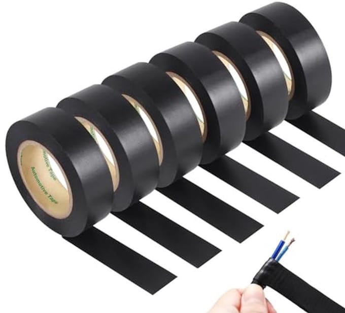 Zwarte Isolatietape 25mm x 20m - Watervast, Duurzaam en Vlamvertragend