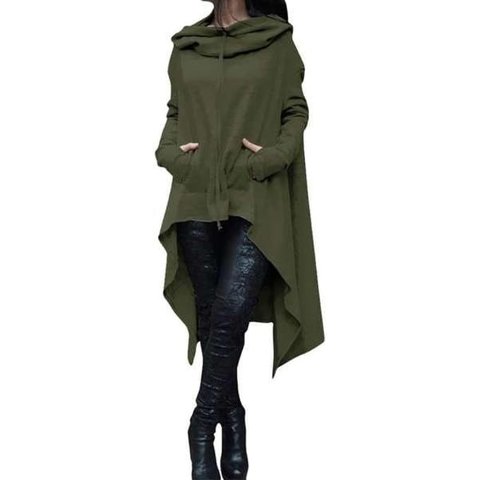 Sweat-shirt à capuche pour femmes, couleur unie, manteau à cordon de serrage, manches longues, ample, décontracté, Poncho, pull à capuche 5XL black