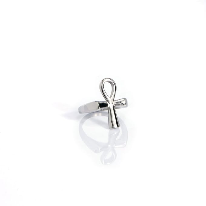 Marenca zilveren heren ankh ring (M)