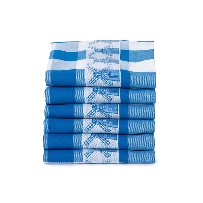 Theedoek dutch blue mill 100% katoen, ca 60x65cm