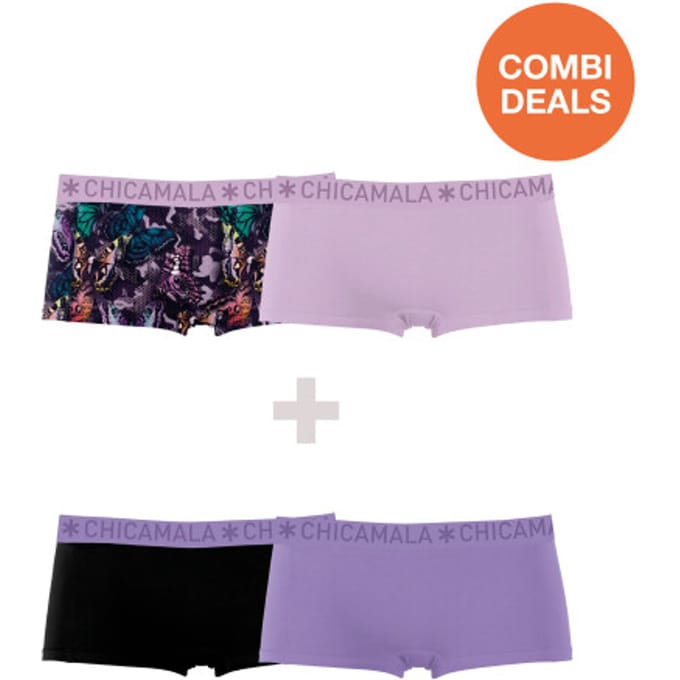 Chicamala Meisjes Boxershorts - 4 Pack - Maat 176 - Meisjes Onderbroeken