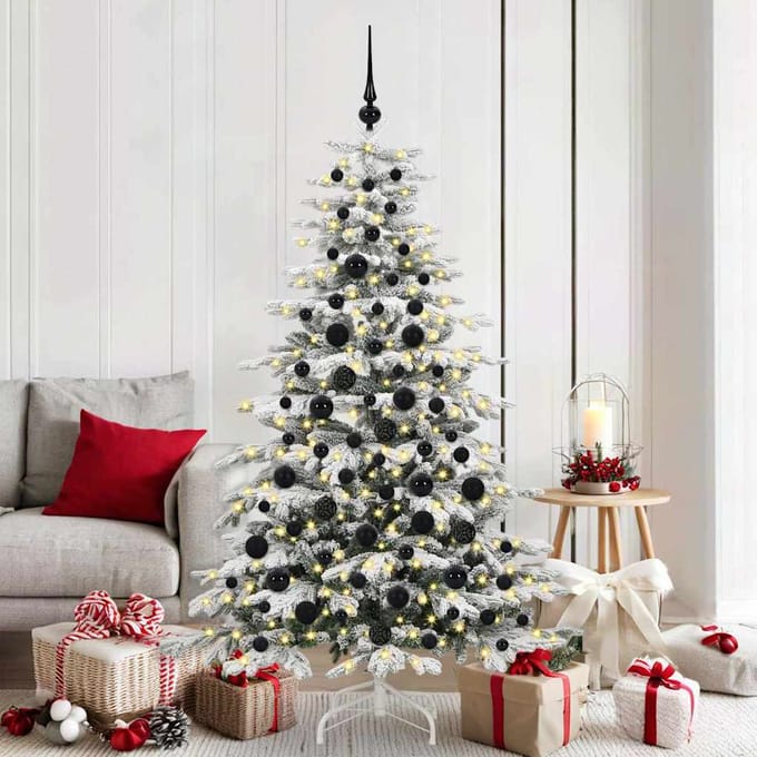 vidaXL Kerstbal Set 120 st 300 LED's Warmwit Ø 6 cm