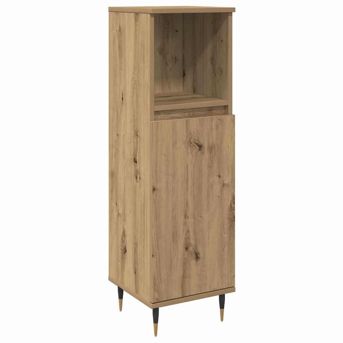 vidaXL - Badkamermeubel - Set - 3 - st - Artisan - Eiken - 30 - x - 30 - x - 180 - cm