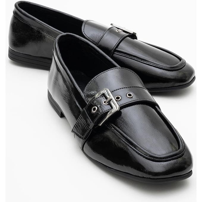 Jade Leren Plat Loafers Dames