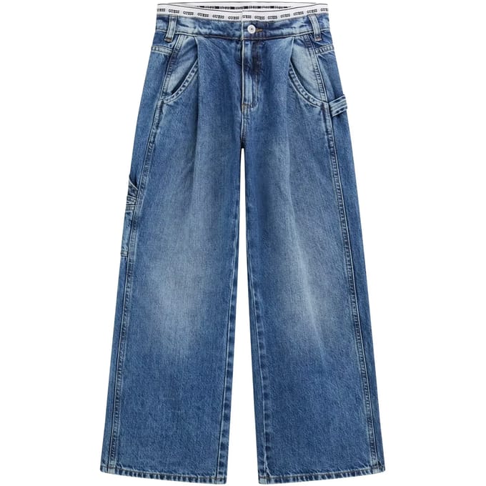 Straight fit Jeans met gestikt logo
