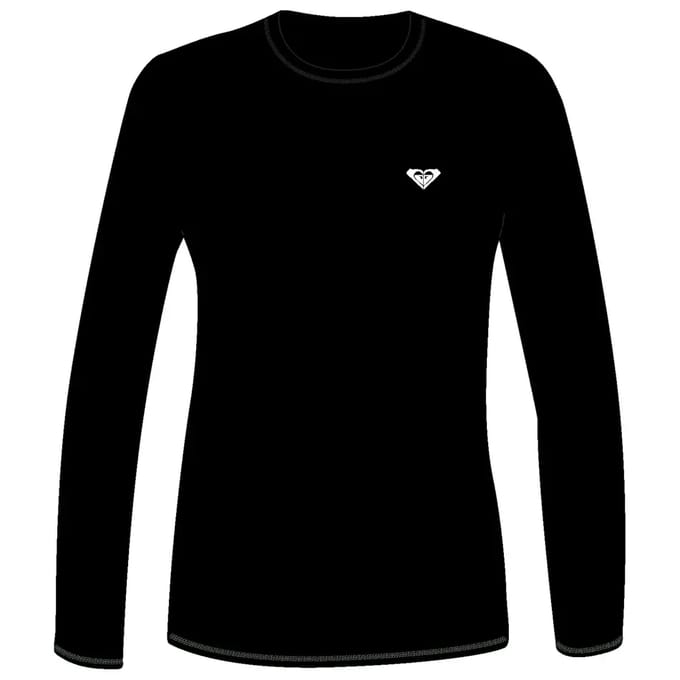 Roxy Happy Waves Rash Guard Met Lange Mouwen Zwart XL Vrouw