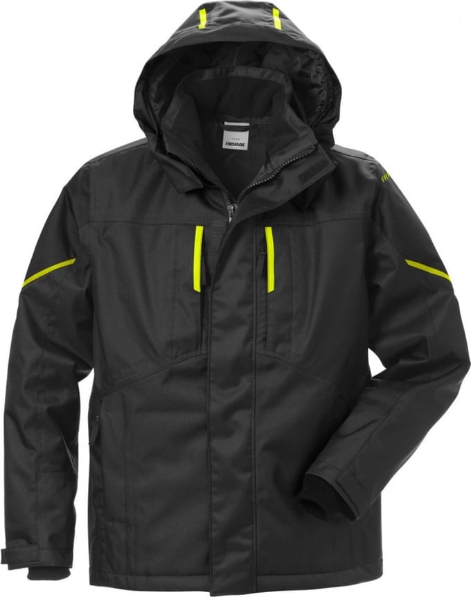 Fristads Airtech® Winterjack 4058 Gtc - Zwart/hi-vis geel - M