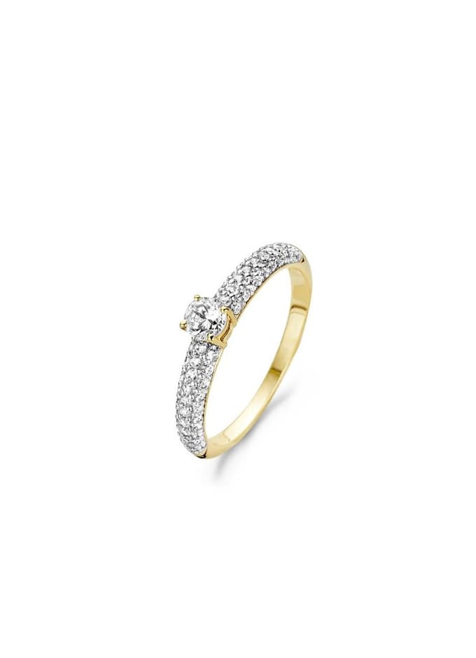 Blush Ring 1146BZI -  Geel en Wit Goud (14Krt.) met Zirconia
