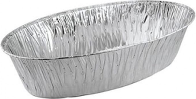 Ovale aluminium voedsel containers, 1LB - 20 containers
