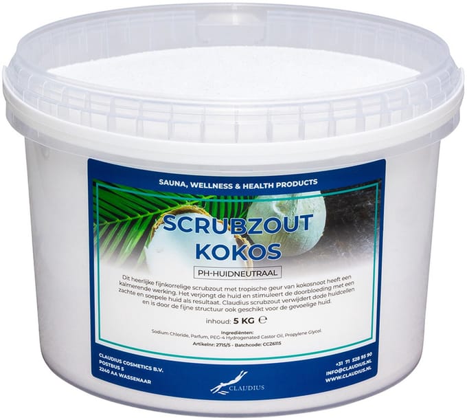 Scrubzout Kokos 5 KG - Hydraterende Lichaamsscrub