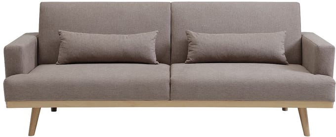 Vente-unique Driezitsslaapbank clic-clac in taupe stof ESME