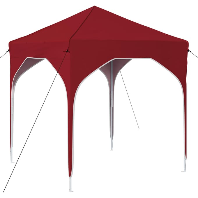 vidaXL - Pop-up - Feesttent - 194 - x - 194 - x - 245 - cm - Bordeauxrood