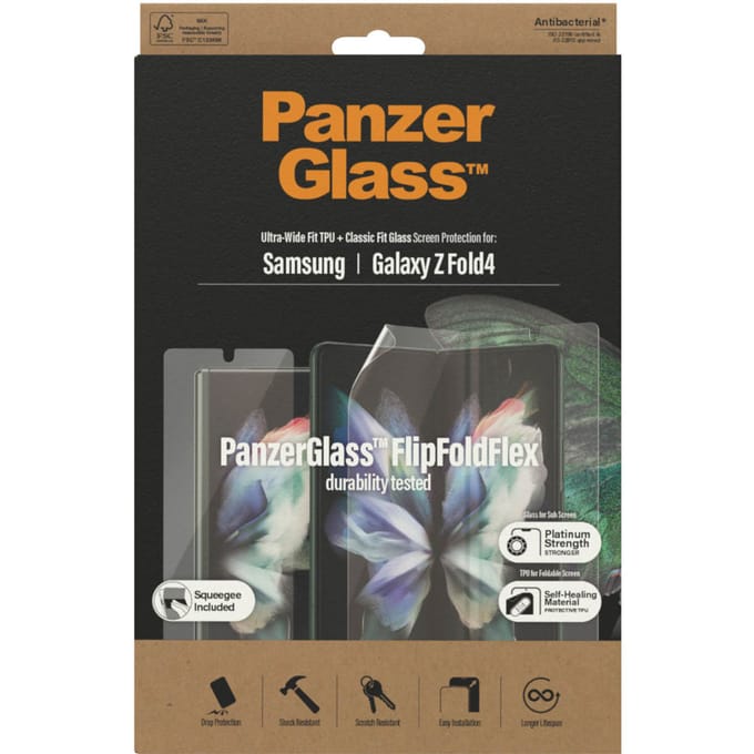 PanzerGlass Anti-Bacterial Case Friendly Screenprotector voor de Samsung Galaxy Z Fold 4