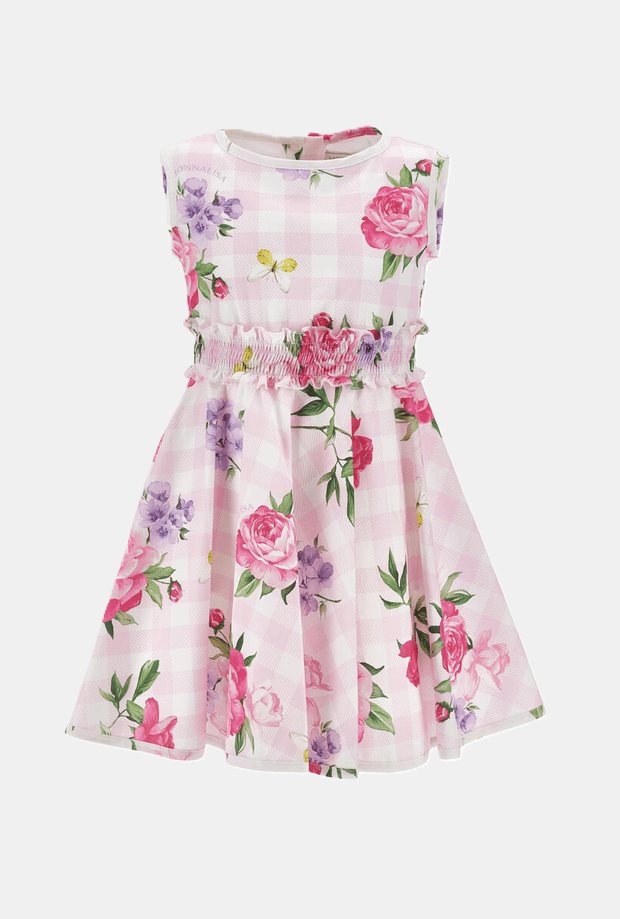 meisje jurk met bloem patroon