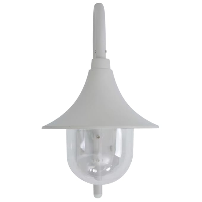 vidaXL Tuin wandlamp E27 42 cm aluminium wit