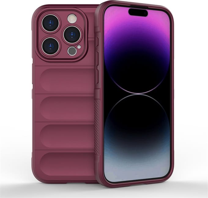MobyDefend Hoesje - Geschikt voor iPhone 15 Pro - TPU Gripcase - Paars