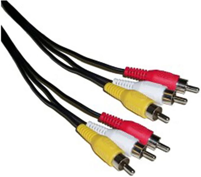 BeMatik - 2 m stereogeluid + videokabel (3xRCA-M / M)