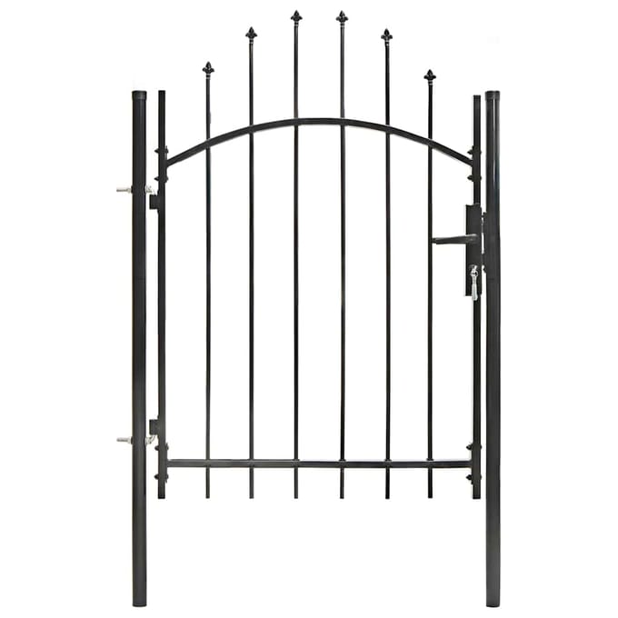 vidaXL - Tuinpoort - Woerden - staal - 1x1m - zwart
