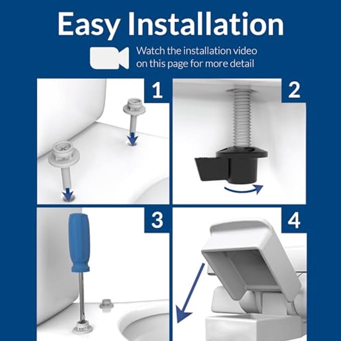 Toiletbril met Slow-Close Technologie en Eenvoudige Reiniging - Wit
