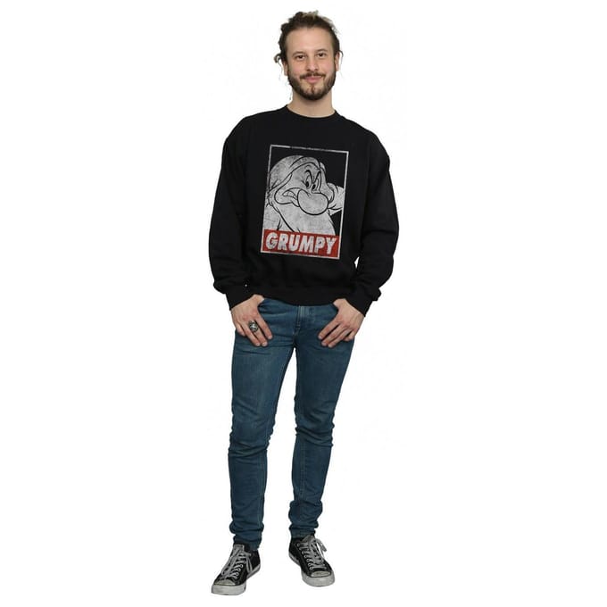 Sneeuwwitje en de Zeven Dwergen Heren Mopperkont Poster Sweatshirt XXL zwart