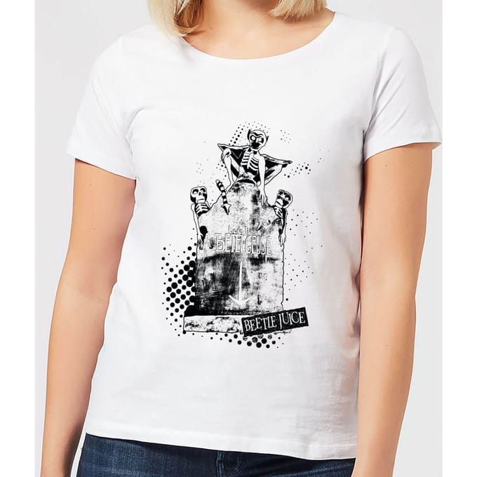 Beetlejuice Here Lies Betelgeuse Women's T-Shirt - White - S - Wit