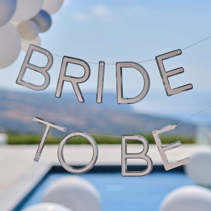 Ginger Ray - Letterslinger Bride To Be - zilver