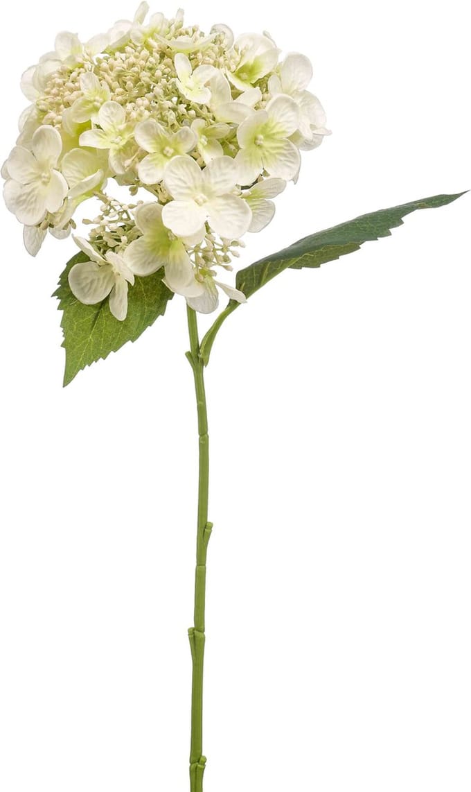Emerald - Kunstbloem Hortensia 50cm wit - Kunstplant voor binnen