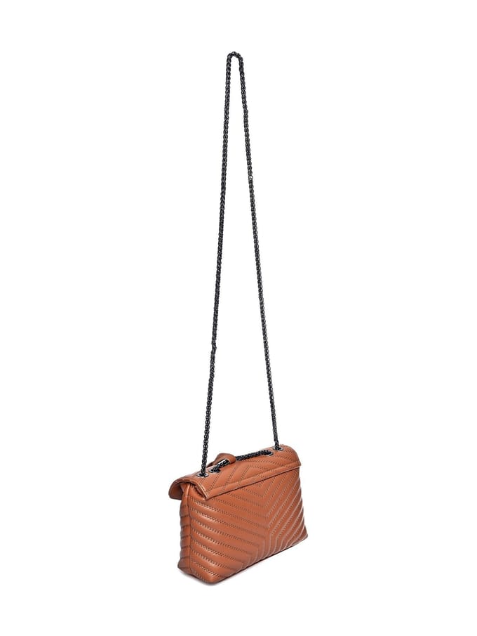 Luisa Vannini Brown Rundleer Tas