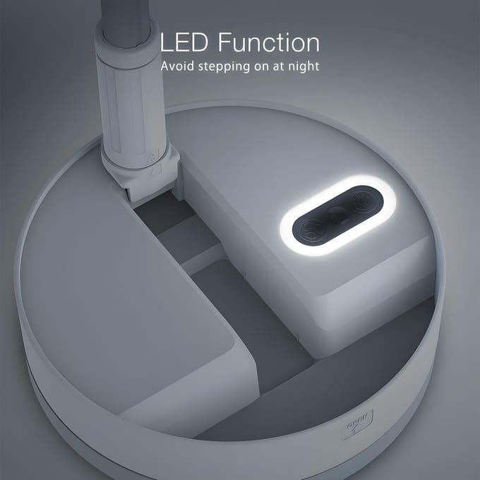9-inch draagbare staande ventilator 10800mAh batterij Type-C oplaadbare oscillerende staande ventilator met LED zwart