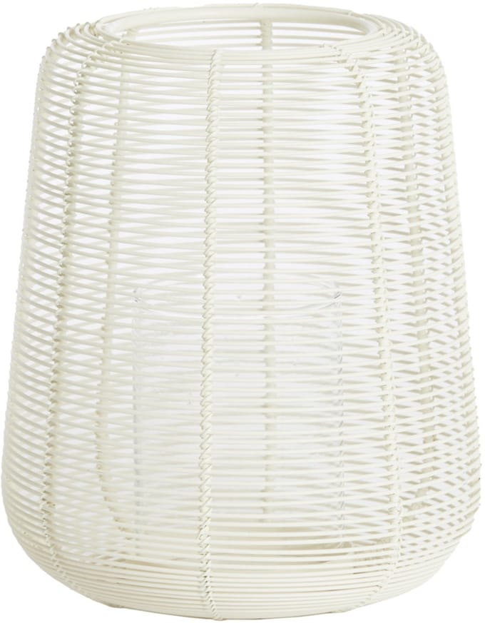 Light & Living windlicht ADETA mat crème met glas – Ø18x21 cm