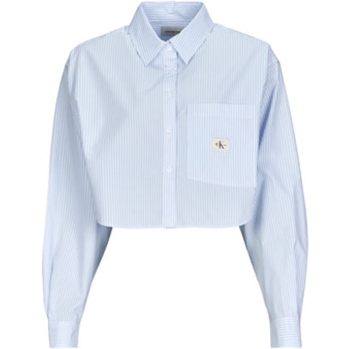 Calvin Klein Jeans  Overhemd WOVEN LABEL CROPPED SHIRT