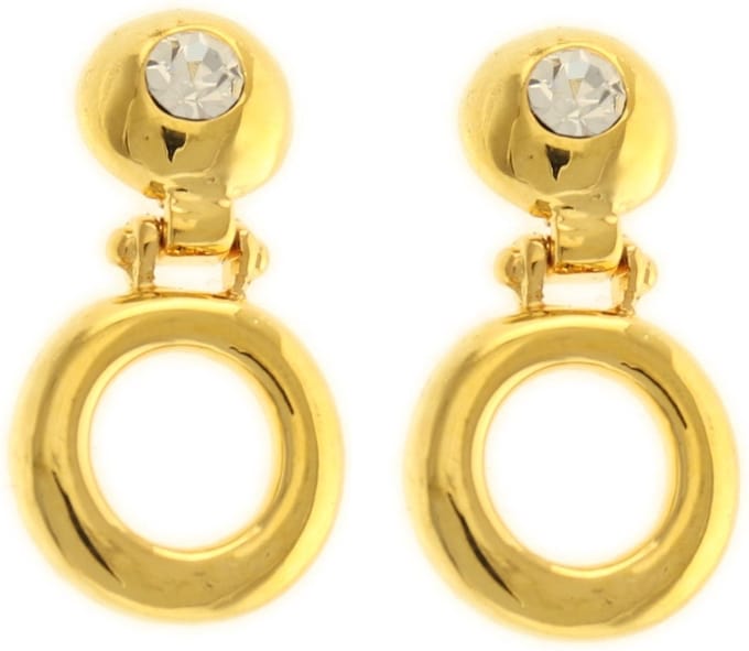 Behave - Dames oorbellen - Goudkleur ronde hangers - Elegant 3 cm