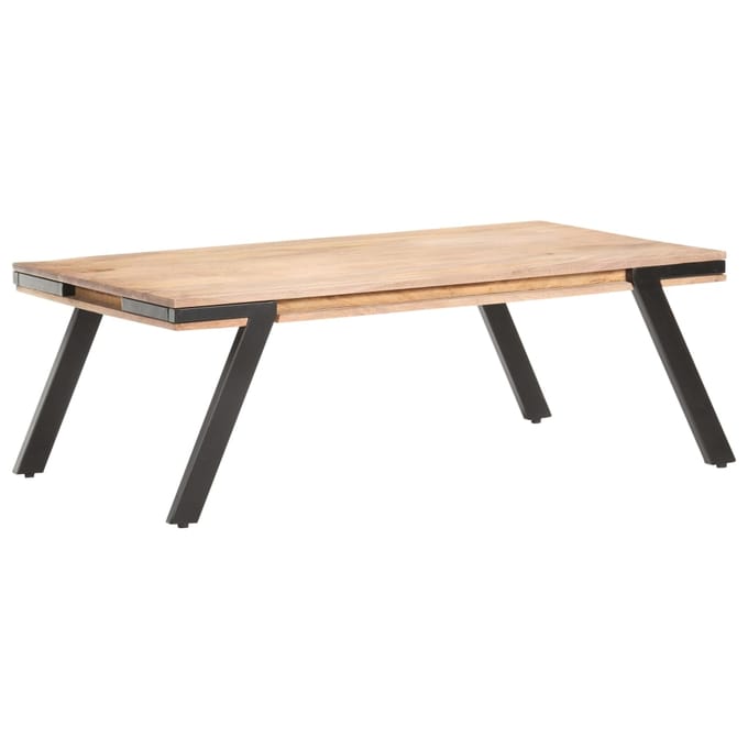 vidaXL - Salontafel - 114x65x40 - cm - massief - mangohout