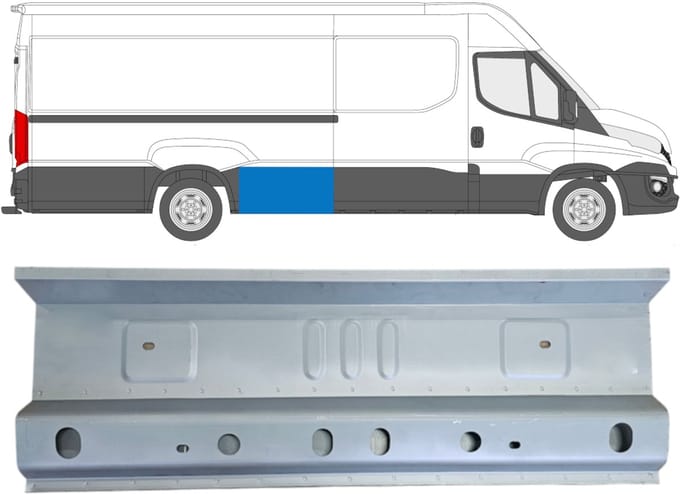 Plaatwerkdeel zijpaneel voor Iveco Daily 2014-2016 / Links = Rechts