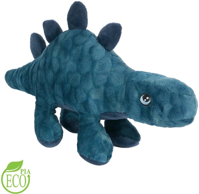 PIA Soft Toys - Pluche Eco Knuffel Stegosaurus - blauw - 30 cm