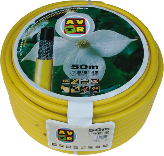 Talen Tools - Tuinslang - Getricoteerd - High Twist Resistant - 1/2 inch - 25 meter - Geel