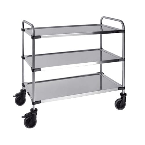 Serveerwagen met 3 plateaus 870x570x950mm
