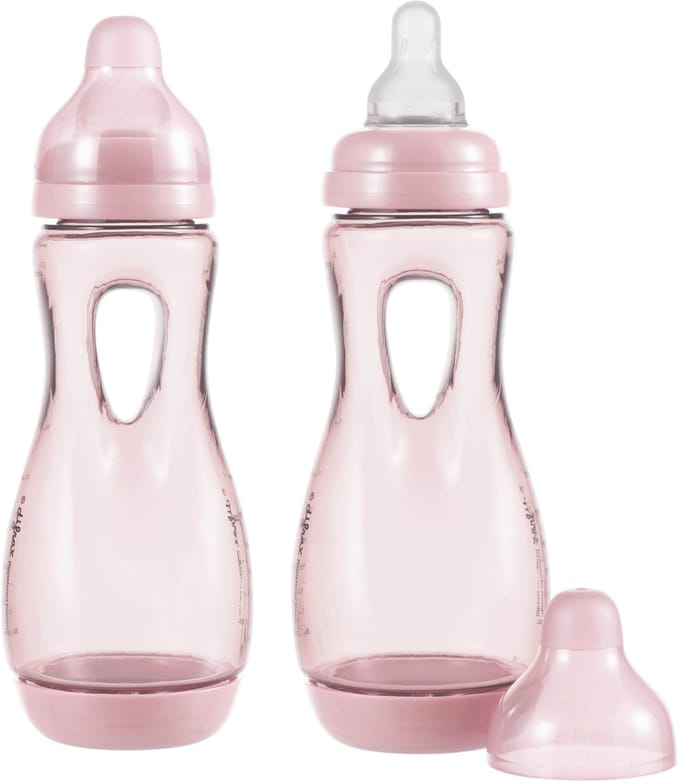 Difrax Babyfles Handgreep - 240 ml - Wit - 2 Stuks - Anti Koliek