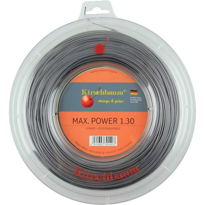 Kirschbaum Max Power Rol Snaren 200m-Antraciet