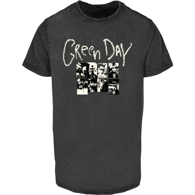 Merchcode Green Day - Collage Heren Tshirt - L - Zwart