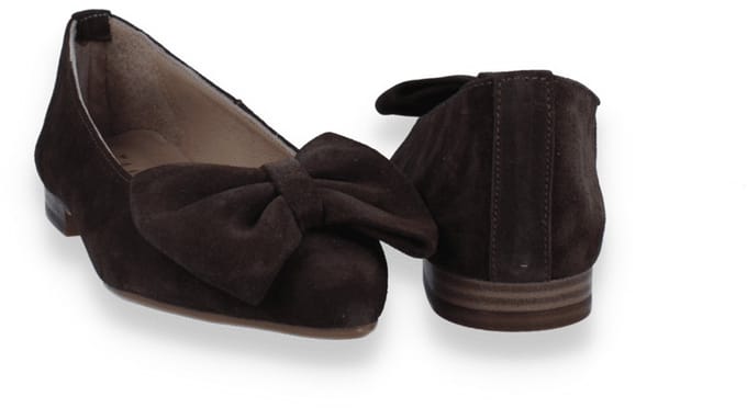 Tango Dames Ballerina Duna 3-p Dark Brown Suede | Bruin | Maat: 36