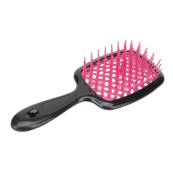 Ventilerende Haarborstel Professioneel Mannen Vrouwen Paddle Ontwarborstel Stylingtool voor Snel Föhnen rozerode kleur