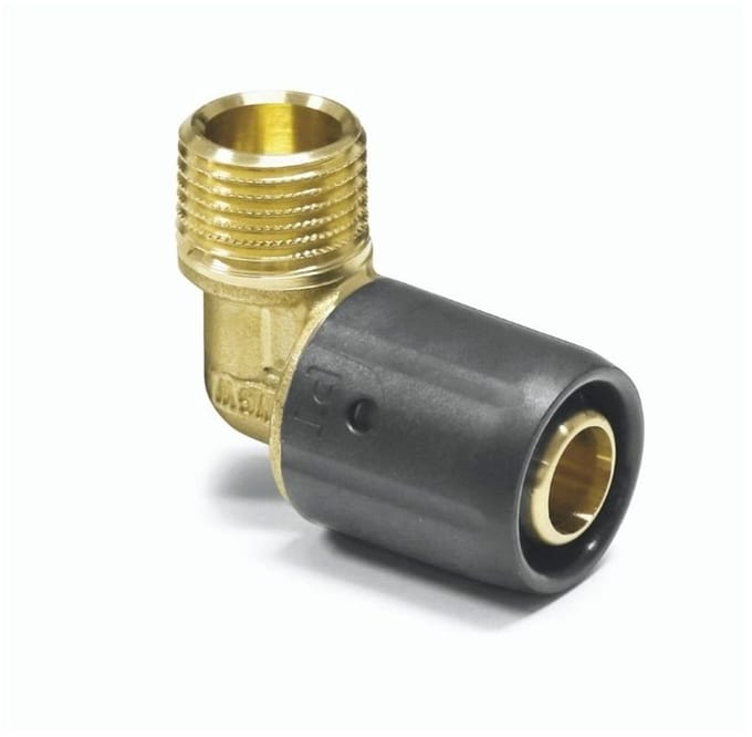 Steekfitting Hoek 16 x 2 op 3/4" AG